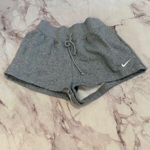 Gray Nike lounge shorts